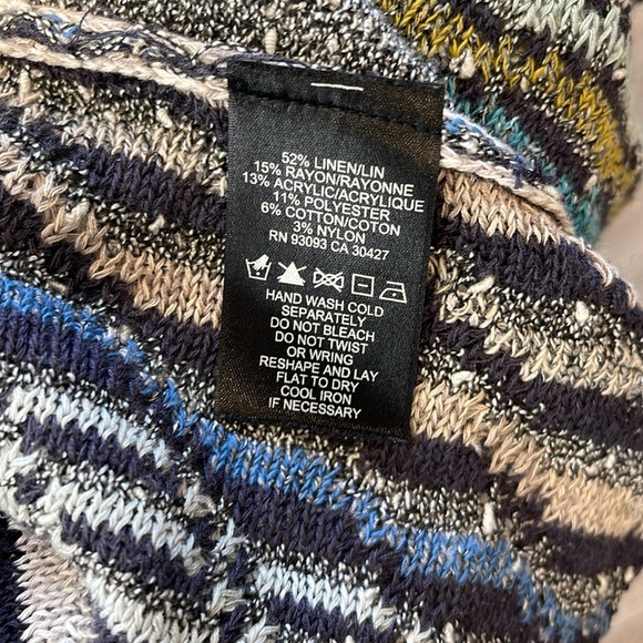 Nic+Zoe Shaded Stripes Cardigan in Eclipse Size-Small NWOT - Picture 8 of 8